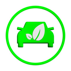 3d Eco Car Drive Green Vector Natural Friendly Concept