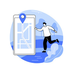 Smartwatch as a fitness tracker isolated cartoon vector illustrations.