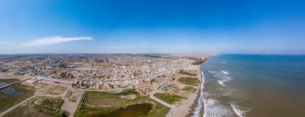The beautiful seaside tourist town of Pisco