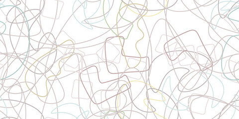 Chaotic Simple Seamless Pattern Textile One Line
