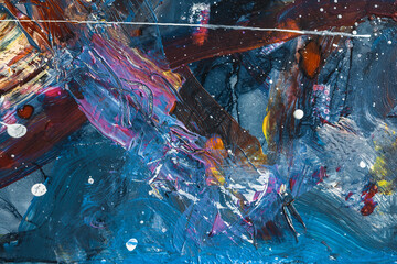 Hand painted Abstract background with impasto textures. Oil and acrylic painting, Thick paint texture. High Detail. Brushstrokes of paint. Modern art. Contemporary art.