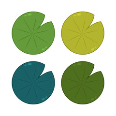 Lily pad. Lotus leaf vector. Lotus leaf logo design.