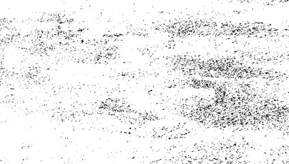 Monochrome texture composed of irregular graphic elements. Distressed uneven grunge background. Abstract vector illustration. Overlay for interesting effect and depth. Isolated on white background.