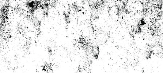 Fototapeta premium Monochrome texture composed of irregular graphic elements. Distressed uneven grunge background. Abstract vector illustration. Overlay for interesting effect and depth. Isolated on white background.