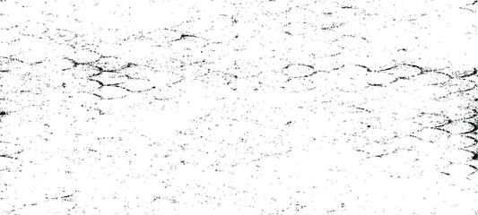 Monochrome texture composed of irregular graphic elements. Distressed uneven grunge background. Abstract vector illustration. Overlay for interesting effect and depth. Isolated on white background.