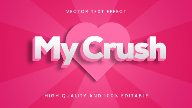 my crush 3d editable text effect font style