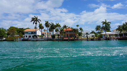 Luxurious mansion in Miami Beach, florida, U.S.A