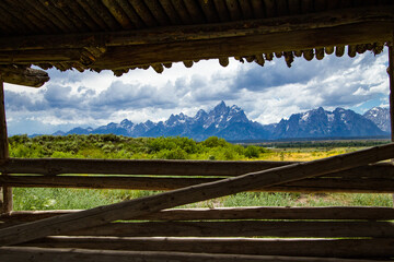 Grand Teton View from a Shed