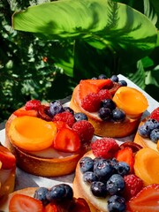 fruit tart with berries