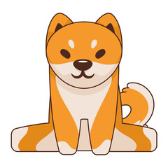 shiba inu seated front