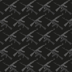 Russian army  automatic rifle AK camouflage military pattern tactical art design.
