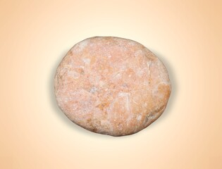 Beautiful raw red rock on light background.