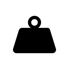 Metal weight of heavy mass flat vector icon for apps and websites