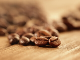 Coffee beans on the table