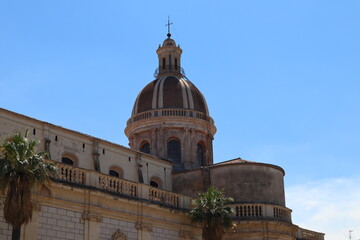 Fototapeta na wymiar Giarre, Sicily (Italy): Mother Church of S. Isidoro Agricola, catholic church