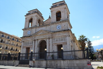 Fototapeta na wymiar Giarre, Sicily (Italy): Mother Church of S. Isidoro Agricola, catholic church