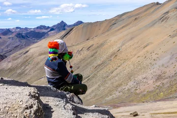 Foto op Plexiglas Vinicunca Vinicunca, regio Cusco, Peru. Montana de Siete Colores of Regenboogberg. Zuid-Amerika.