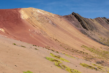 Vinicunca, Cusco Region, Peru. Montana de Siete Colores, or Rainbow Mountain. South America. 