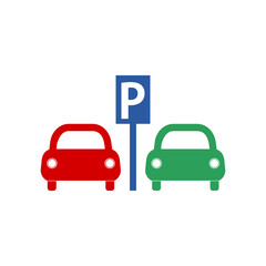 Parking lot icon isolated on white background