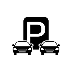 Parking lot icon isolated on white background