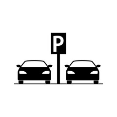 Parking lot icon isolated on white background