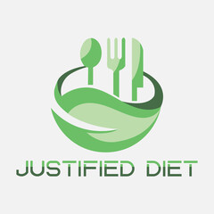 Diet health nutrition concept logo