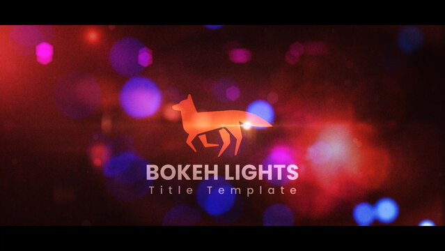 Bokeh Lights Logo and Text Full Frame Title