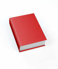 Empty Red Book with Clipping Path