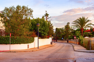 Obraz premium Residential area houses Alicante spain