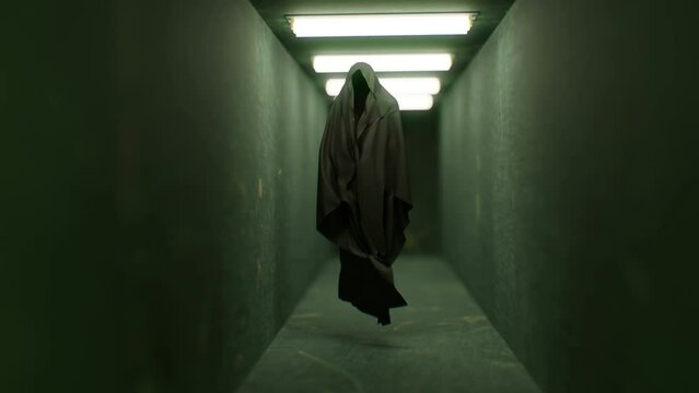 dark ghost in hallway