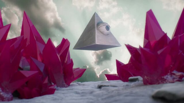 illuminati pyramid with eye