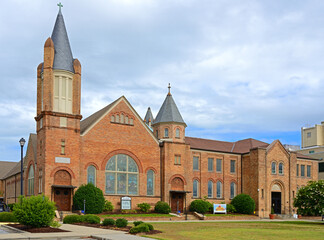 Jarvis Memorial United Methodist Church, Methodist church in Greenville in summer, North Carolina