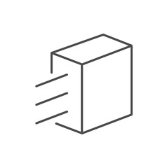 Reinforced concrete line outline icon