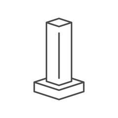 Construction column line outline icon