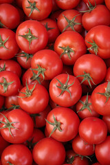 red tomatoes background. new harvest, texture, health food.