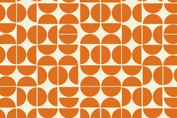 Tafelkleed Retro abstracte geometrische patroon 70s 80s achtergrond. © Nastia