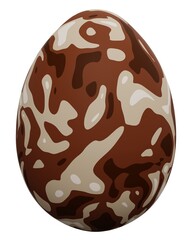 Easter egg icon. 3d rendering.