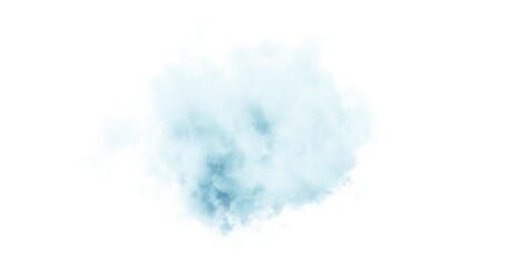 Blue cloud on white background. 3d rendering.	