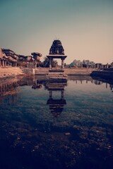 Temple like structure in lake in hampi