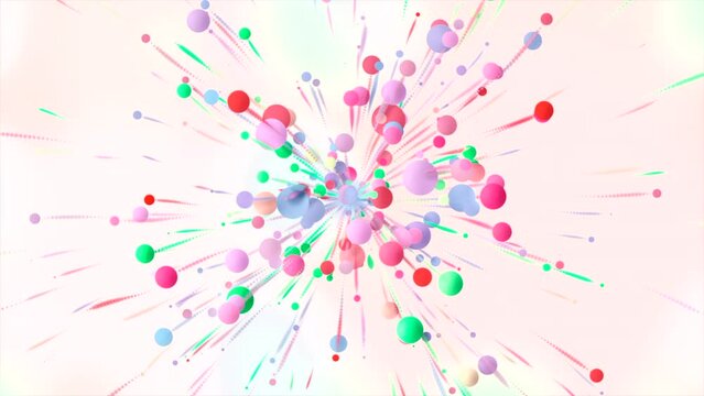 Abstract bokeh pattern with colorful dots on a white background. Motion. Fireworks colorful background.
