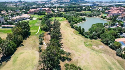 Aerial View from a golf cour