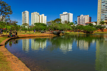 Fototapeta na wymiar Detalhe de uma vista do Parque Ambiental do Ipiranga na cidade de Anápolis.