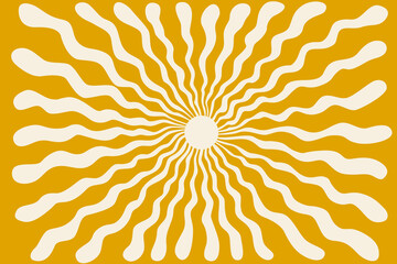Retro background. Sun sunshine abstract hippie texture.  - 516431784