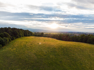 landscape with grass and blue sky
