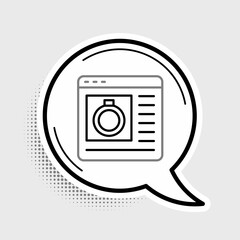 Line Jewelry online shopping icon isolated on grey background. Colorful outline concept. Vector