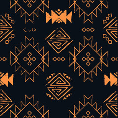 seamless pattern with elements, seamless navajo design, tribal motif