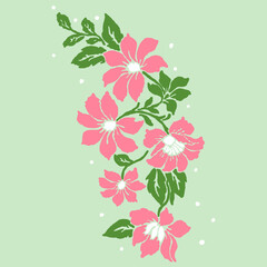 flower design, tee shirt, t-shirt print, cute flower, retro flower design, vector flower