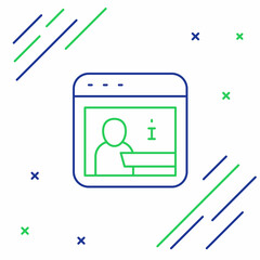 Line Information icon isolated on white background. Colorful outline concept. Vector