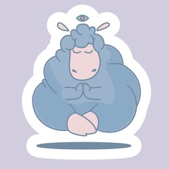 Fototapeta premium buddhist sheep sticker