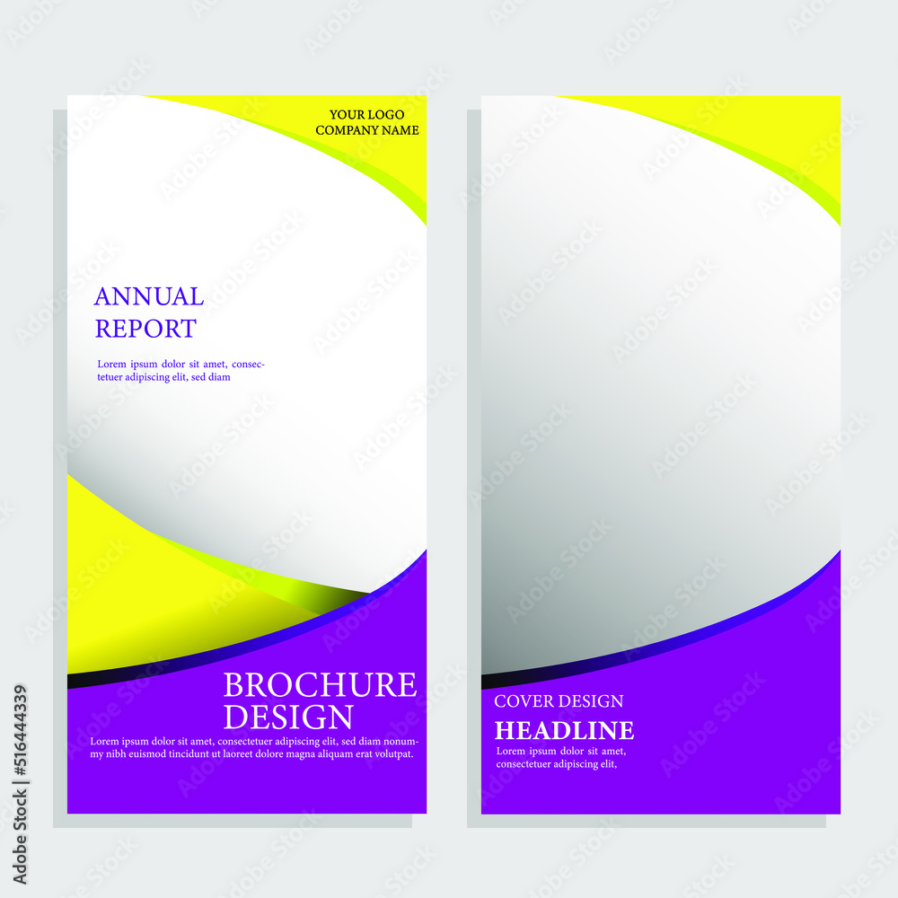 Sticker elegant simple brochure template for colorful magazine bright vector design eps